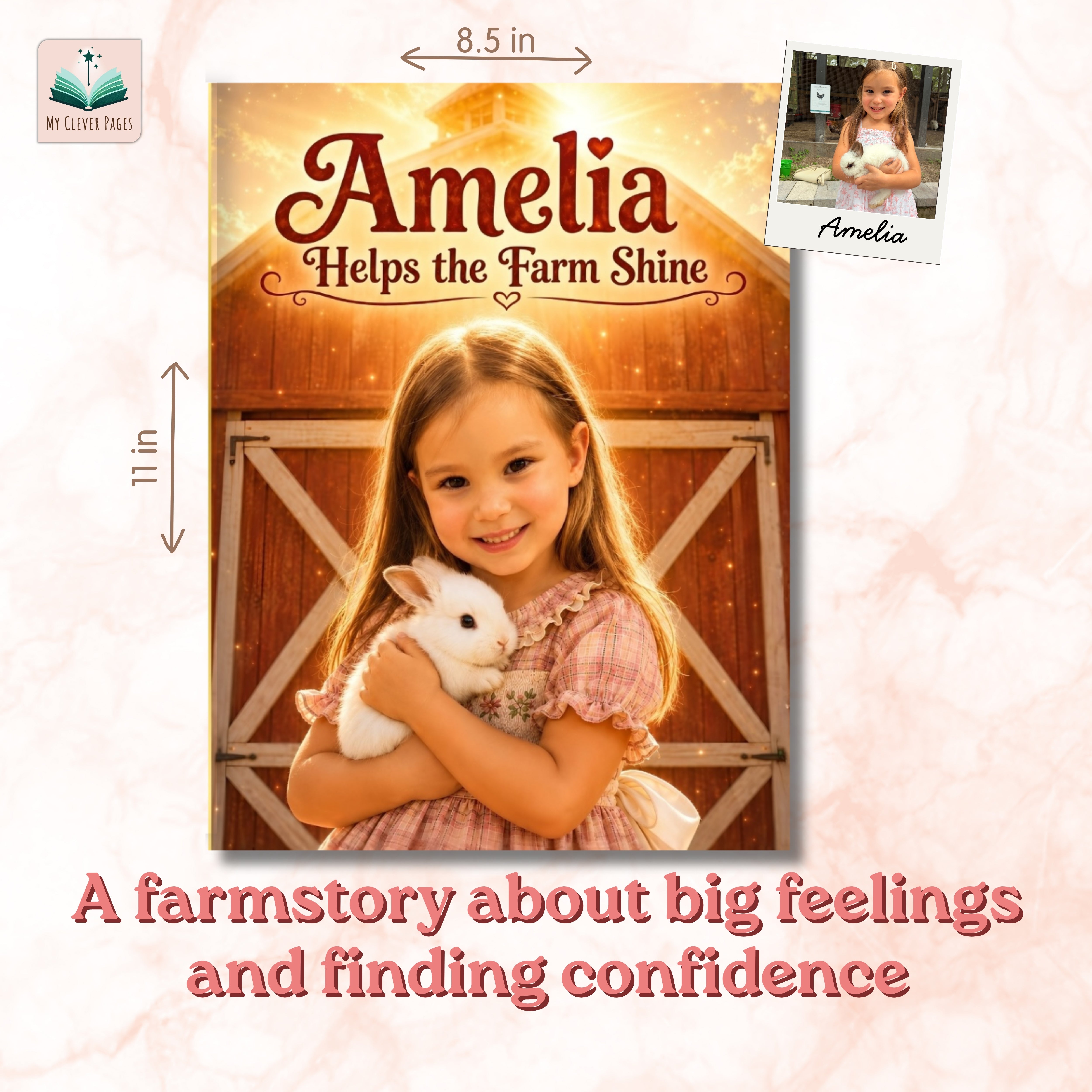 Helping the Farm Shine — personalized children's book cover from My Clever Pages
